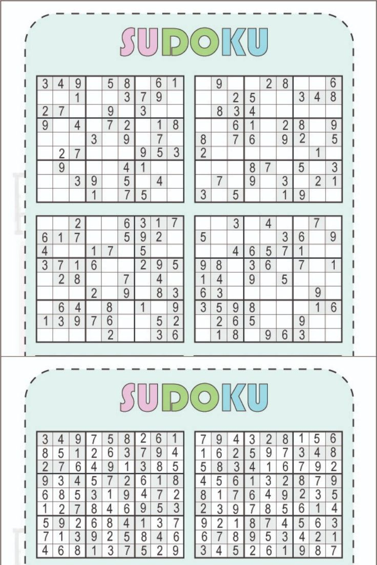 Free Printable Sudoku 6 Per Page [Pdf Includeed] With Solution for Free Sudoku Printable 6 Per Page