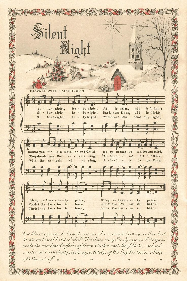 Free Printable Vintage Color Illustration Christmas Carols pertaining to Free Christmas Music Sheets Printable