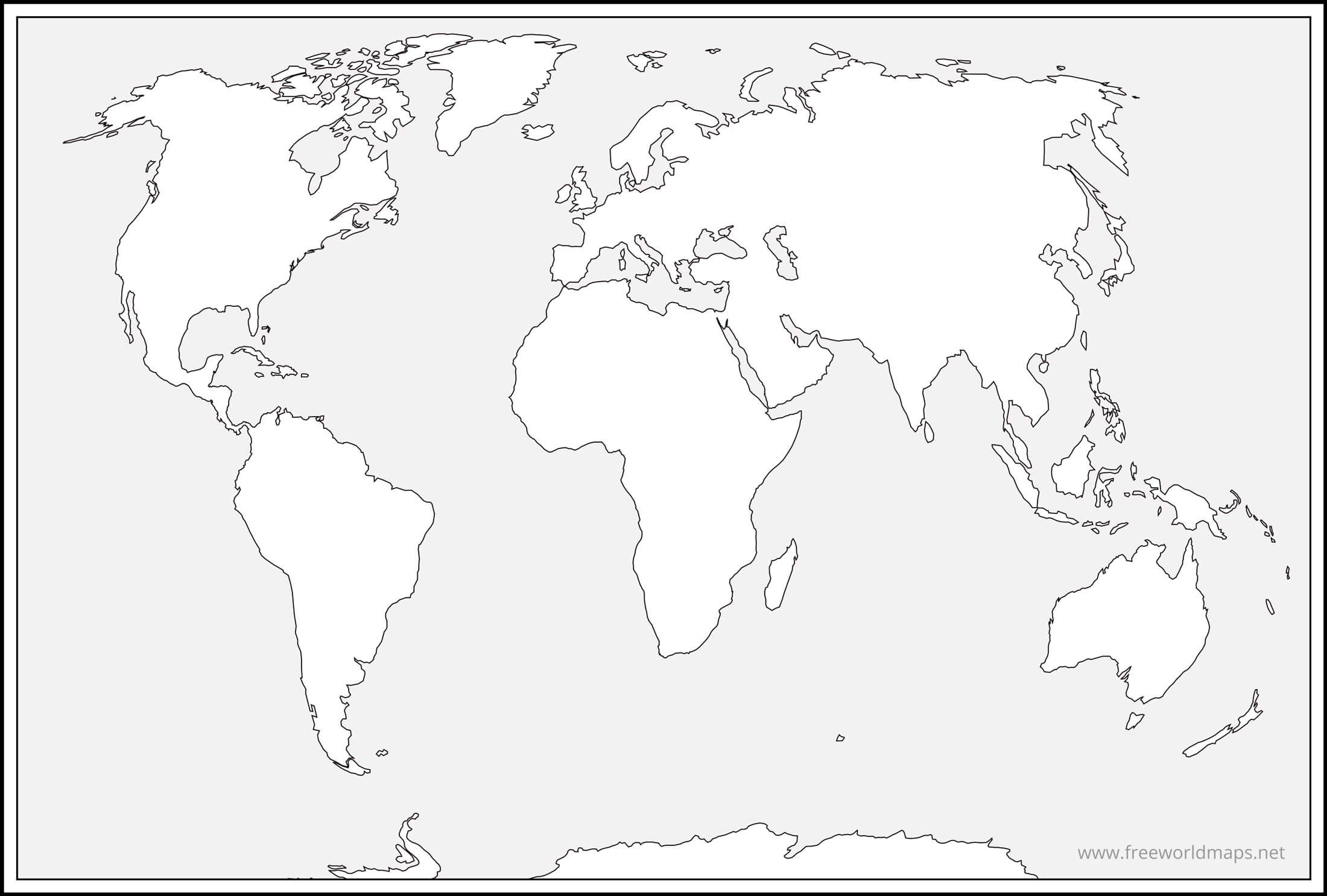 Free Printable World Maps with regard to Map of World Printable Free