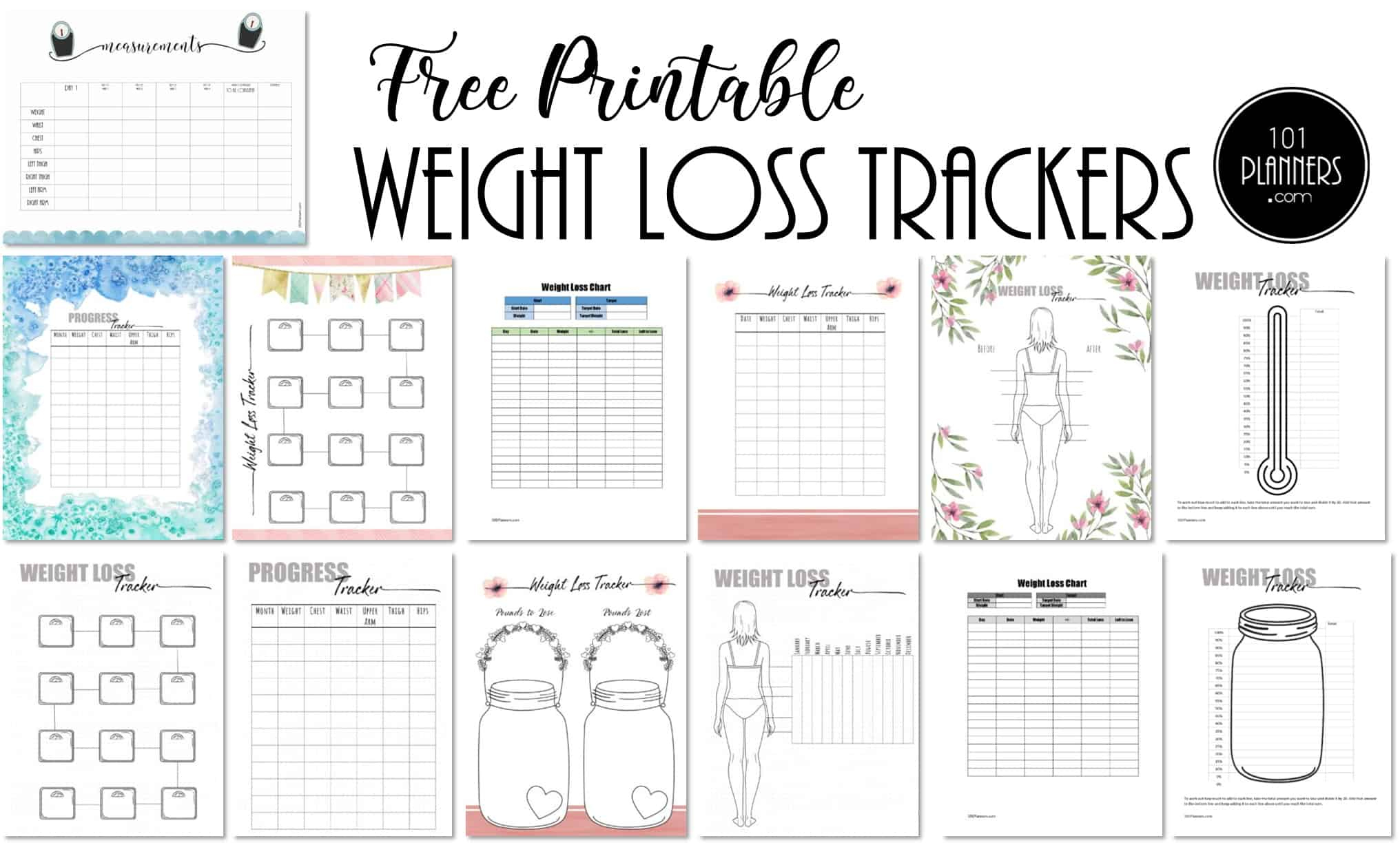 Free Weight Loss Tracker Printable | Customize Before You Print in Free Printable Weight Loss Chart
