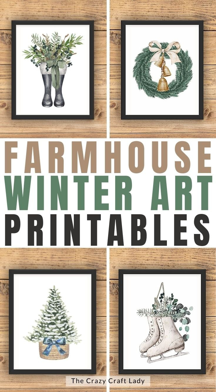 Free Winter Printable Art - Home Decor Printables - The Crazy with regard to Free Winter Printables Wall Art