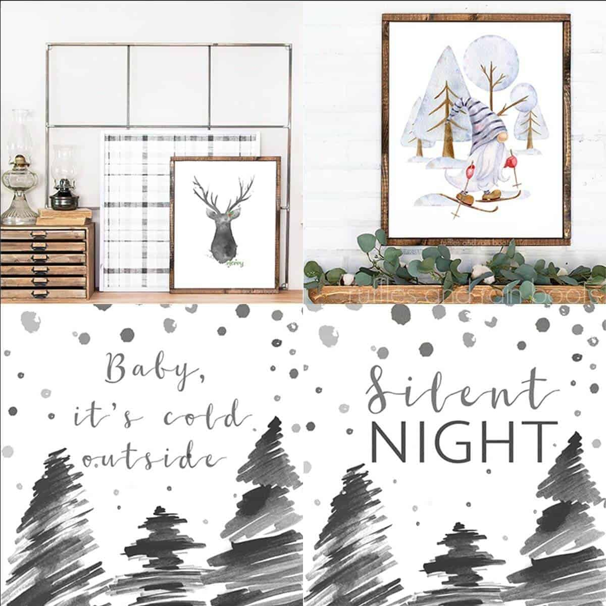 Free Winter Watercolor Printable Designs - Ruffles And Rain Boots within Free Winter Printables Wall Art