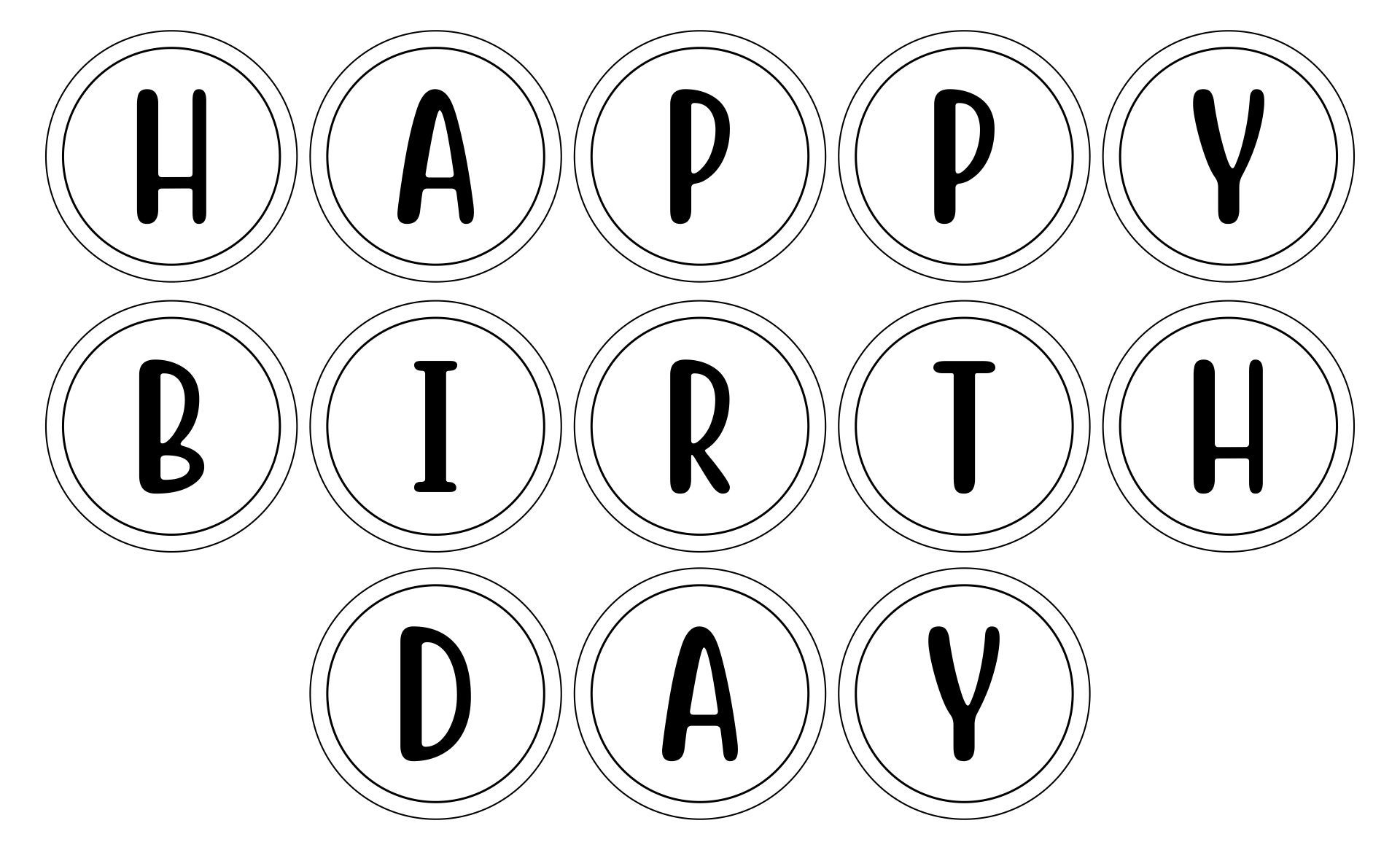 Happy Birthday Letters Template - 10 Free Pdf Printables | Printablee intended for Printable Happy Birthday Alphabet Letters