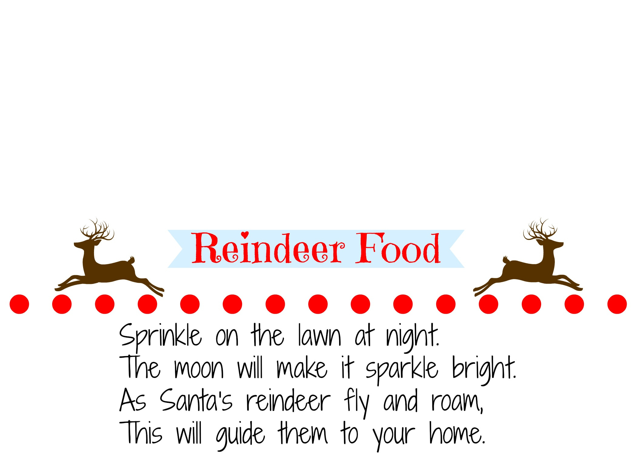 Homemade Reindeer Food Recipe With Printable Labels inside Reindeer Food Tags Printable Free