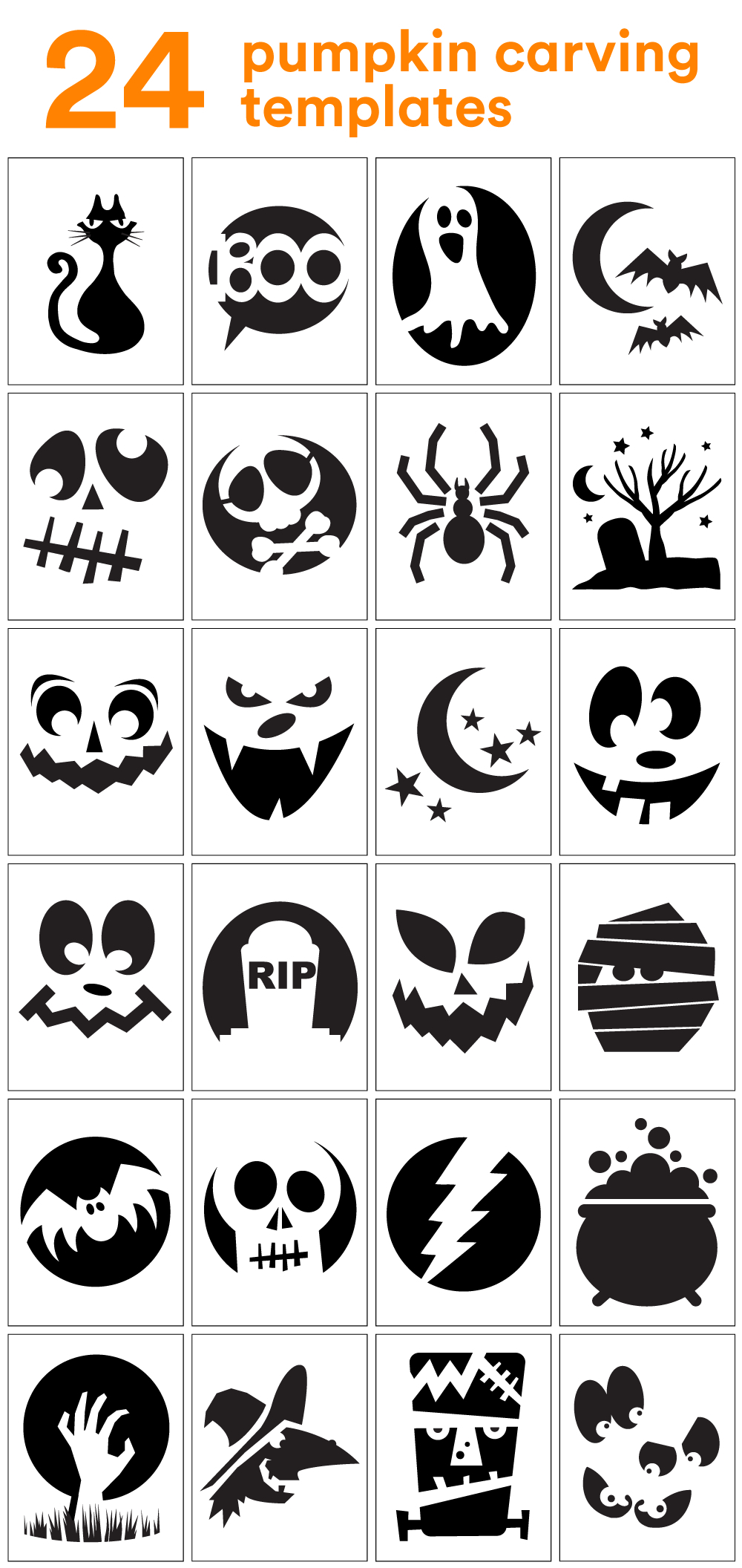 How To Carve The Coolest Pumpkin On The Block (Carving Stencils with Pumpkin Carving Patterns Free Printable