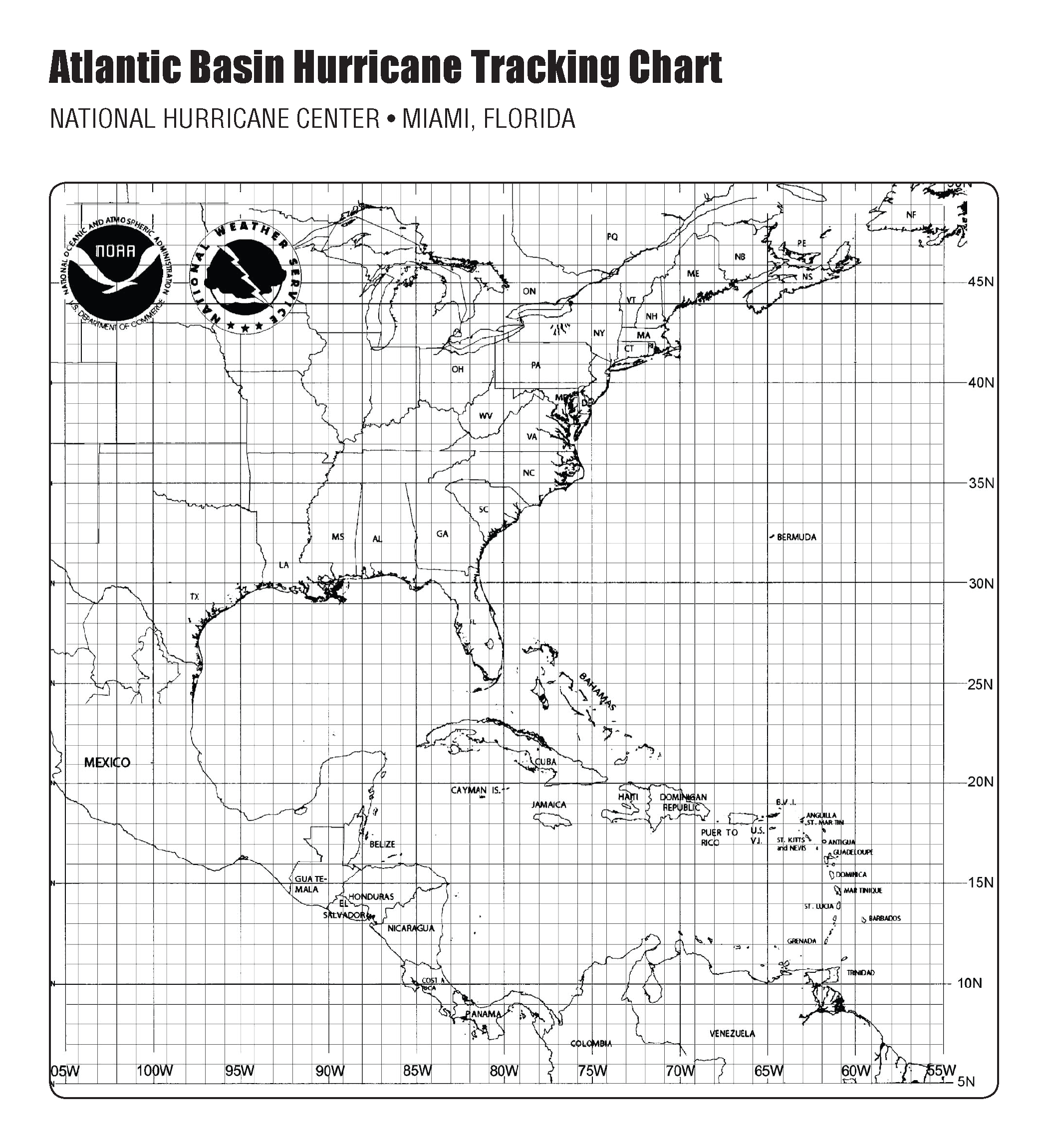 Hurricane Tracking Map - Worksheets Library within Gulf Of Mexico Hurricane Tracking Map Printable