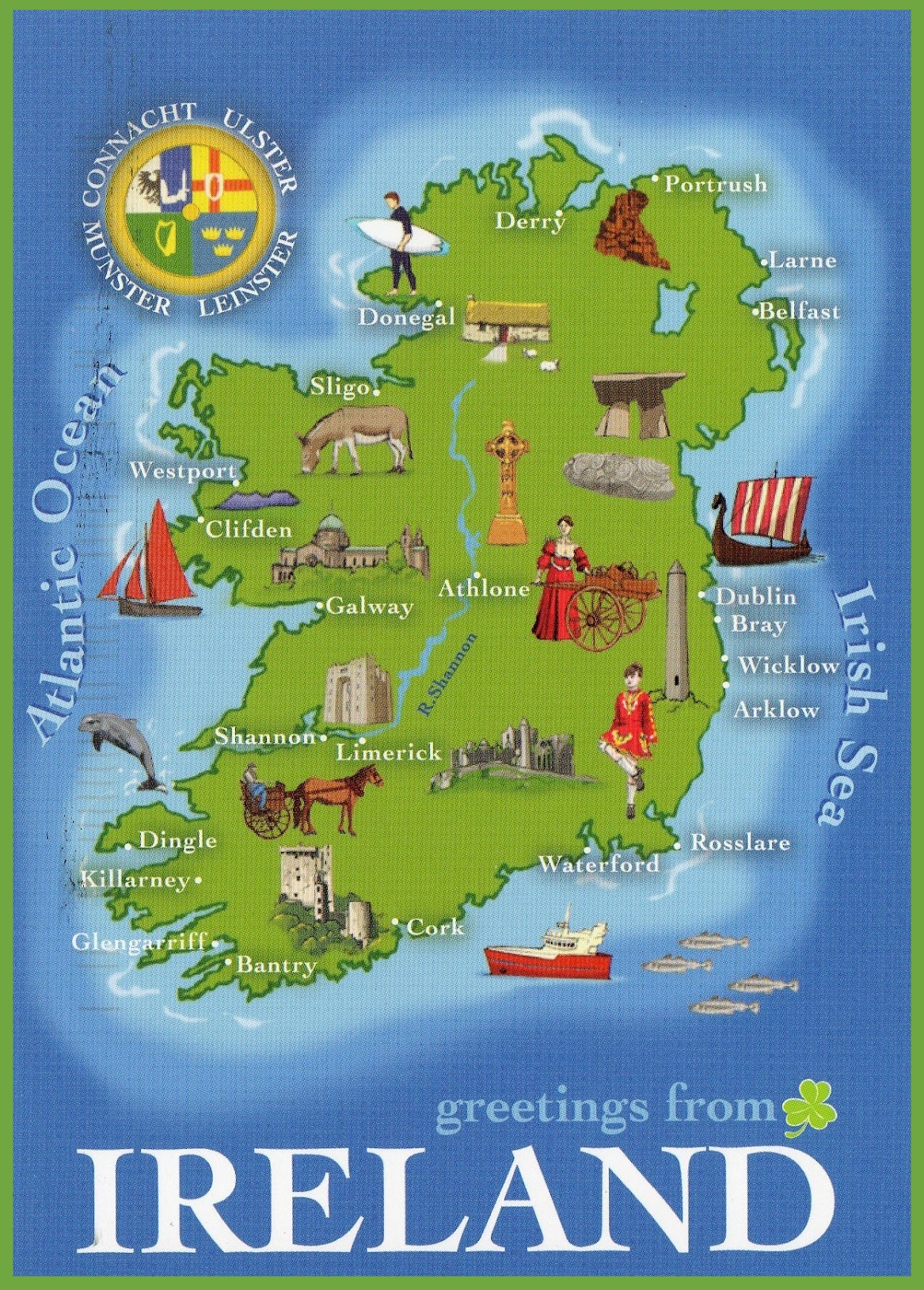 Ireland Tourist Map - Ontheworldmap within Printable Tourist Map Of Ireland