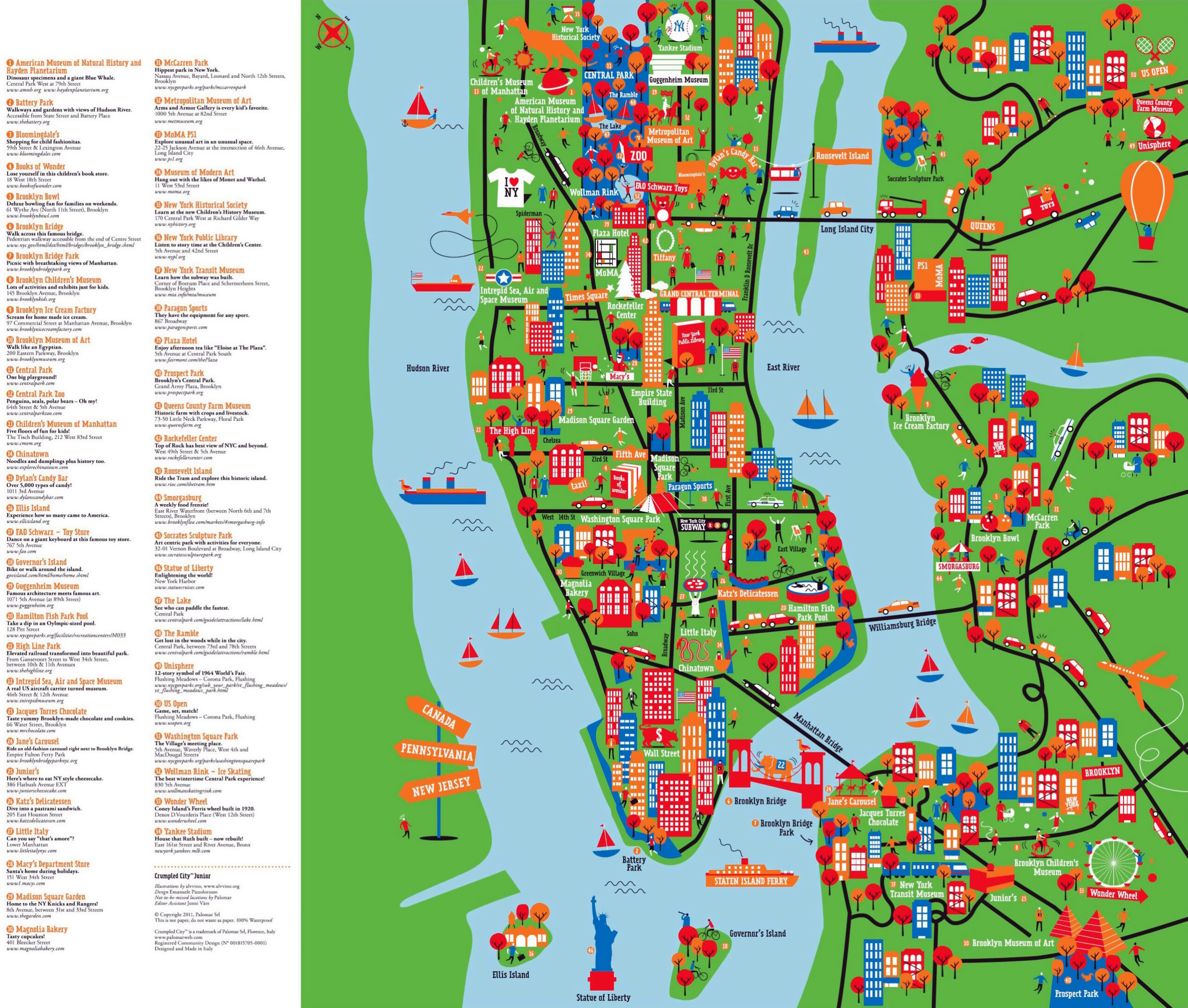 Large Detailed New York Tourist Attractions Map | New York | Usa intended for Tourist Map of New York Printable