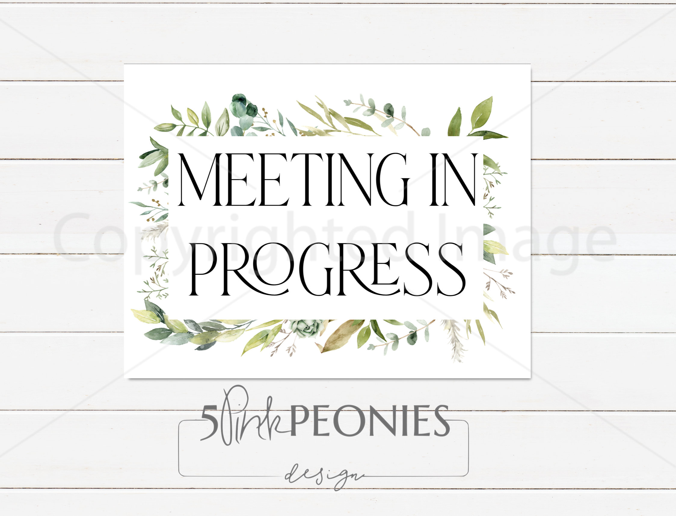 Meeting In Progress Druckbares Zeichen - Sofortiger Download throughout Meeting In Progress Sign Printable