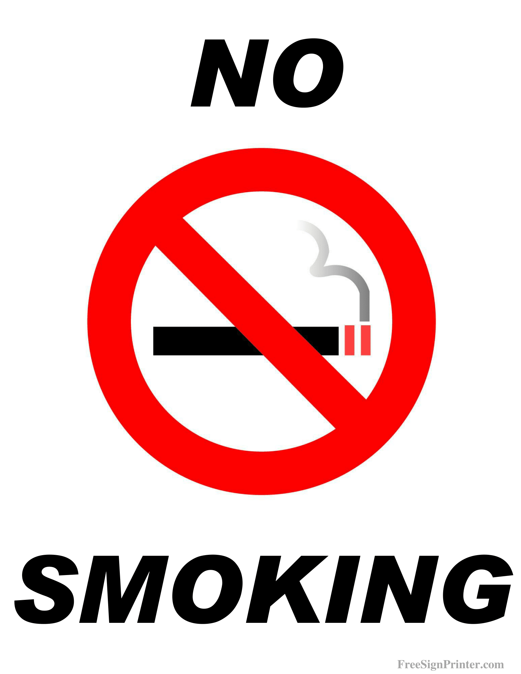 No Smoking Signs | Poster Template regarding Printable No Smoking Signs Free
