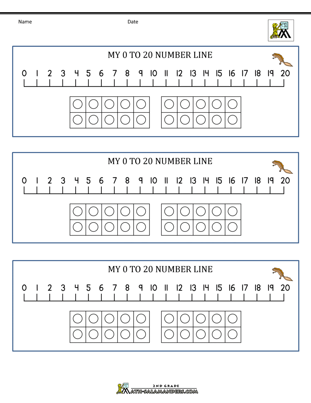 Number Line 0 To 20 within Number Line 0-20 Printable
