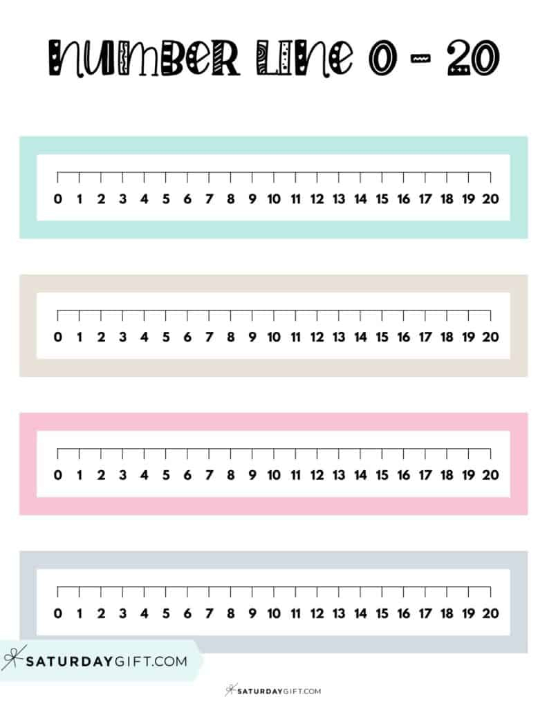Number Line To 20 - 8 Cute & Free Printables And Blank Worksheets within 1-20 Printable Number Line