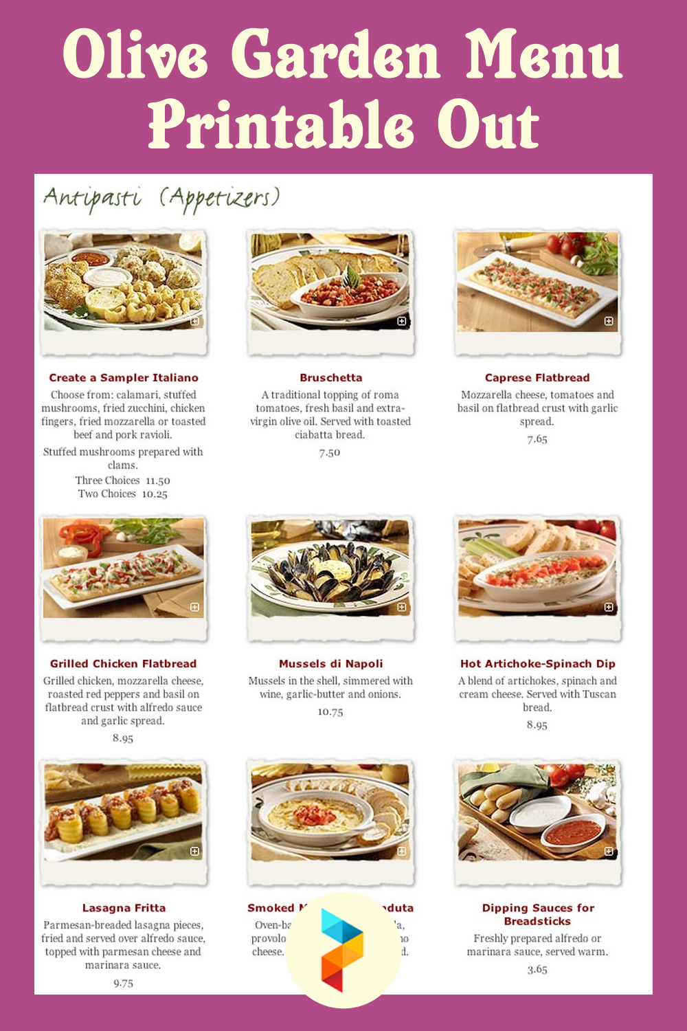 Olive Garden Menu Out - 10 Free Pdf Printables | Printablee throughout Olive Garden Printable Lunch Menu