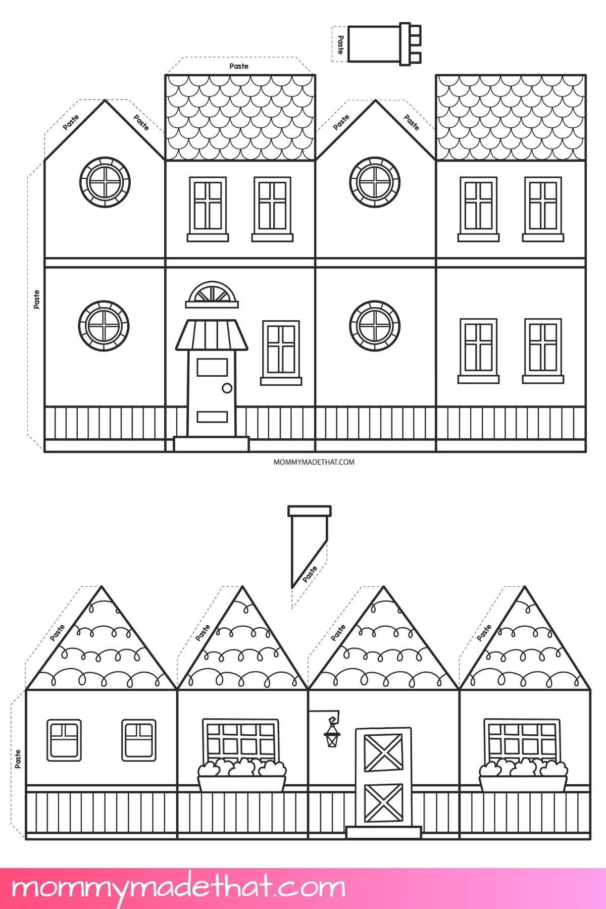 Paper House Templates (Lots Of Cute Free Printables) for Downloadable Paper House Template Printable