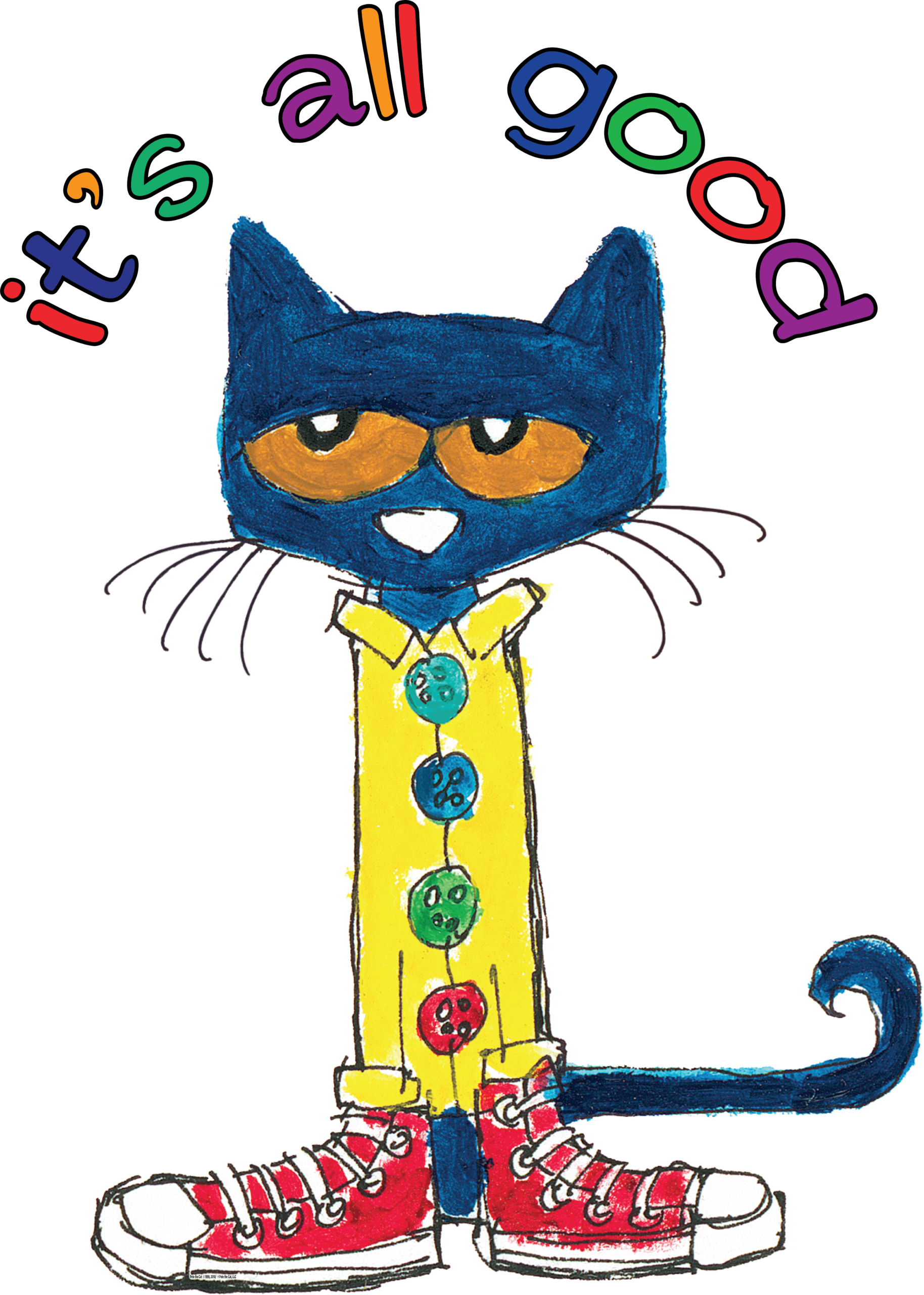 Pete The Cat Messy Cupcake Decal - Groovy Vinyl Wall Sticker For intended for Printable Pete the Cat and His Four Groovy Buttons