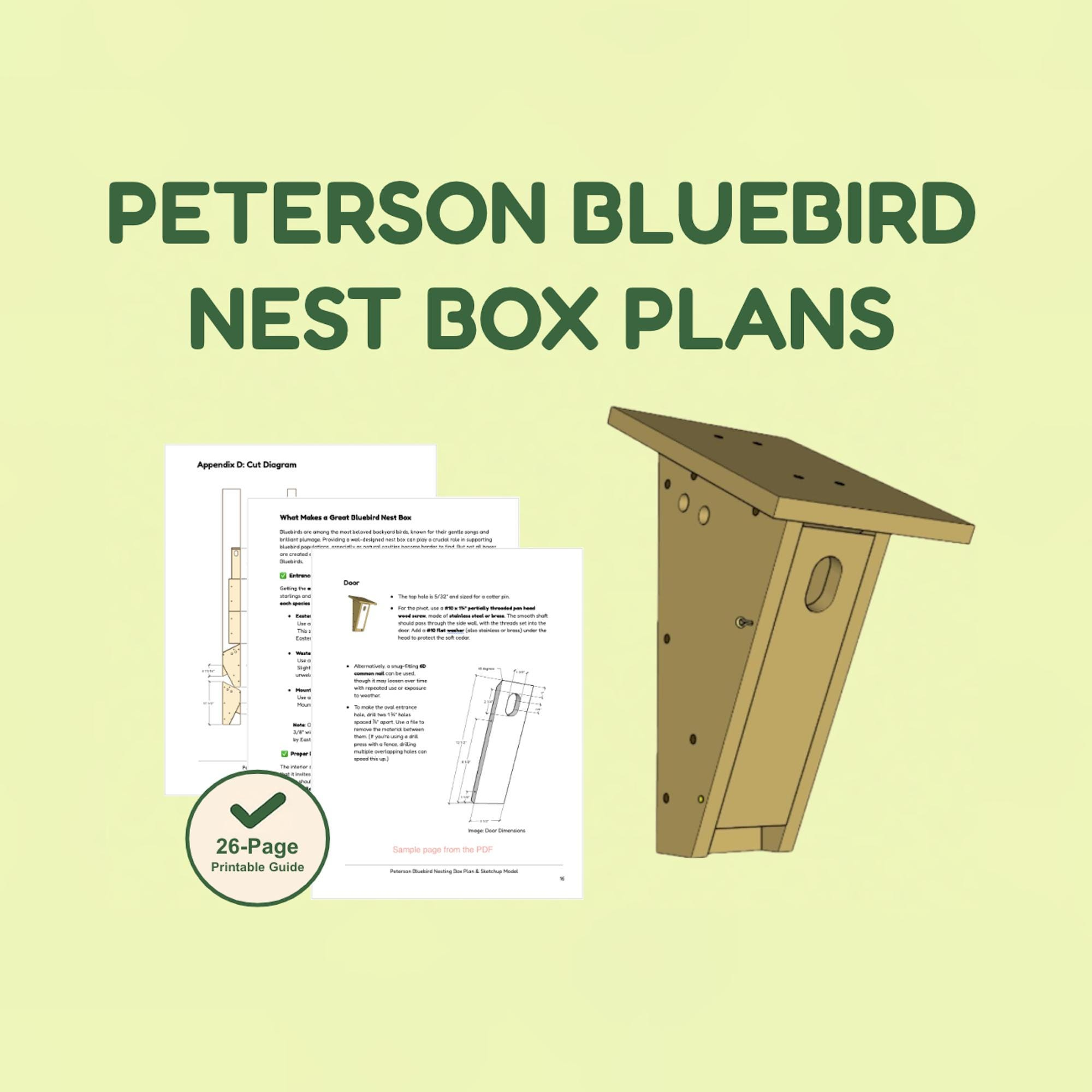 Peterson Bluebird Nest Box Plan – Proven Design, Pdf Guide + pertaining to Printable Peterson Bluebird House Plans