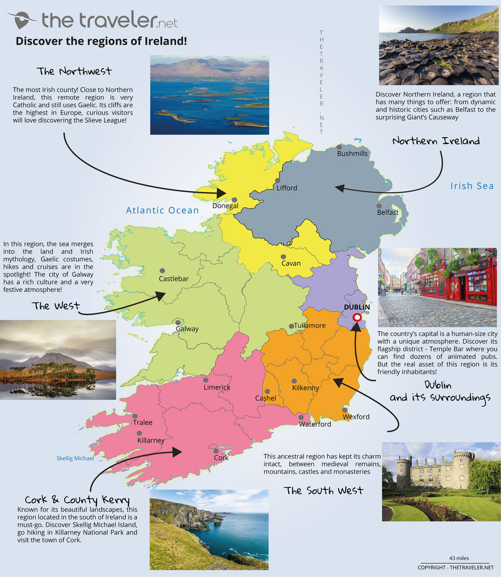 Places To Visit Ireland: Tourist Maps And Must-See Attractions with Printable Tourist Map Of Ireland