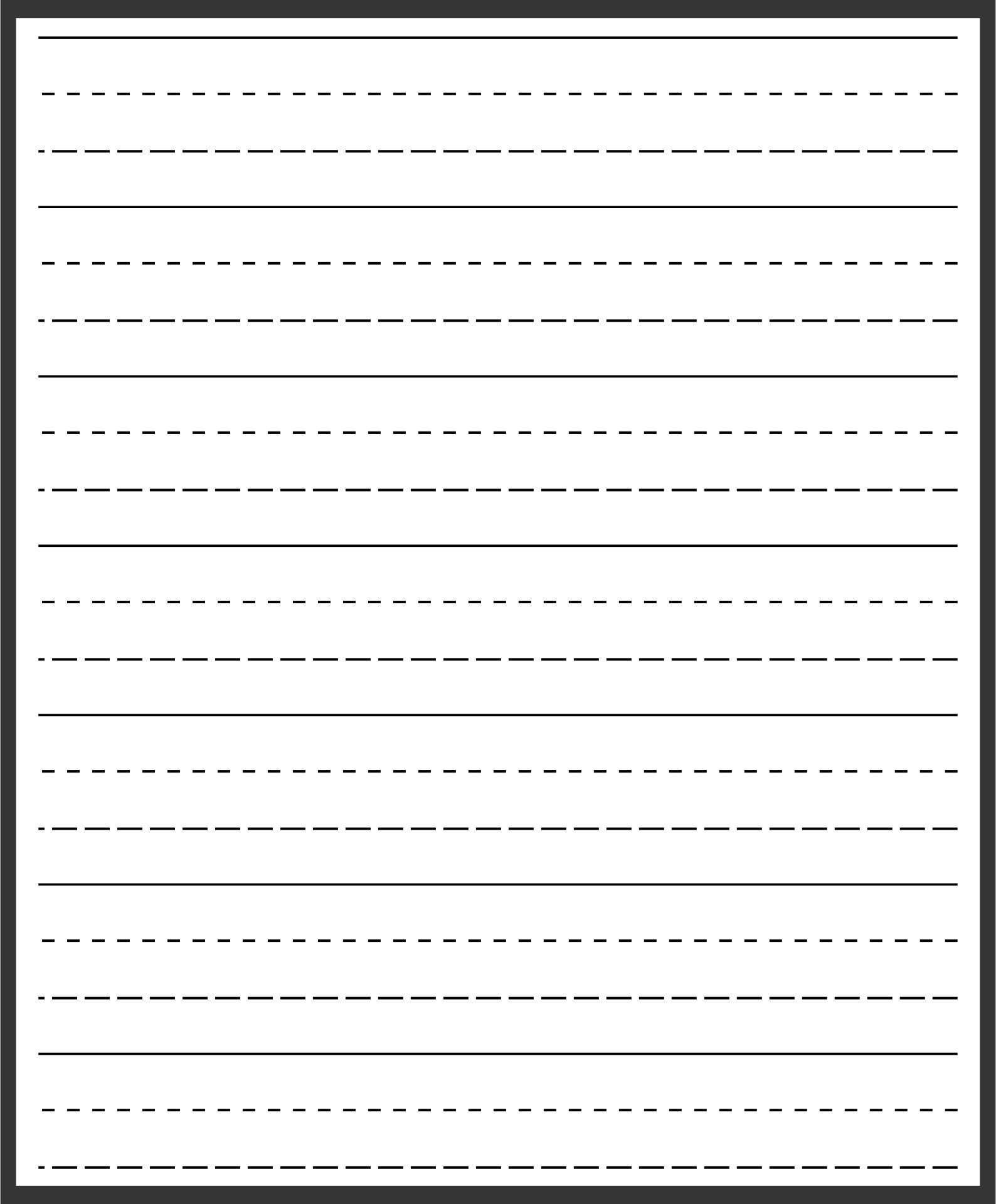 Primary Writing Paper Template - 10 Free Pdf Printables inside Lined Paper Printable For Kindergarten