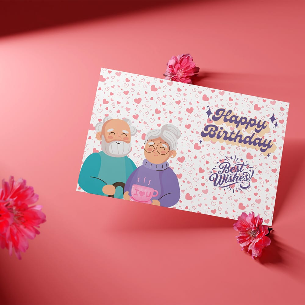 Printable Grandparents Birthday Greeting Card | Cute & Warm with regard to Printable Birthday Cards For Grandparents