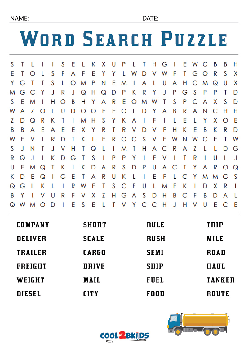 Printable Large Print Word Search - Cool2Bkids intended for Extra Large Print Word Search Printable