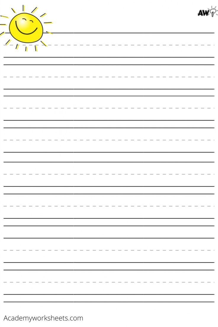 Printable Lined Paper - Children Elementary Age with regard to Lined Paper Printable For Kindergarten