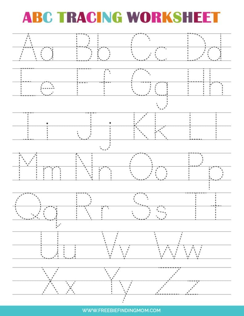 Printable Preschool Tracing Worksheets: Alphabet pertaining to Free Printable Preschool Alphabet Worksheets