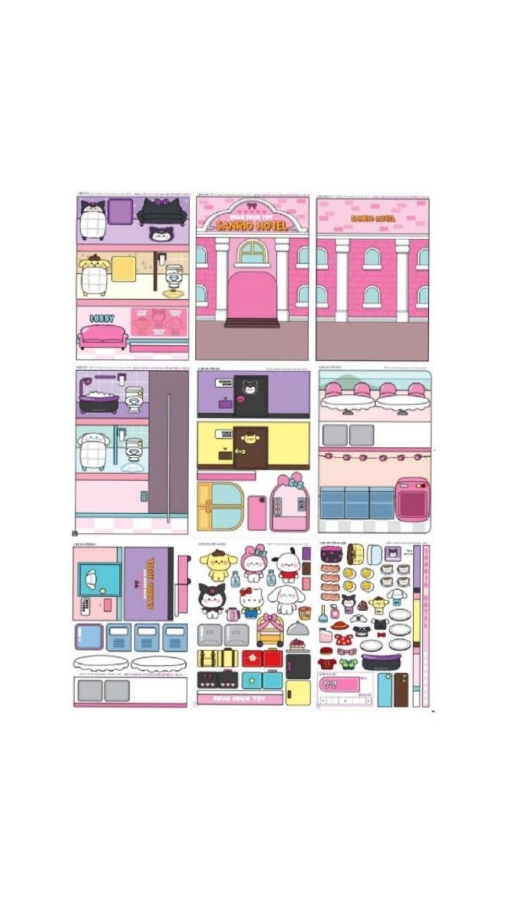Sanrio Hotel | Paper Doll House, Paper Dolls, Paper Crafts Diy intended for Sanrio Paper Doll House Printable