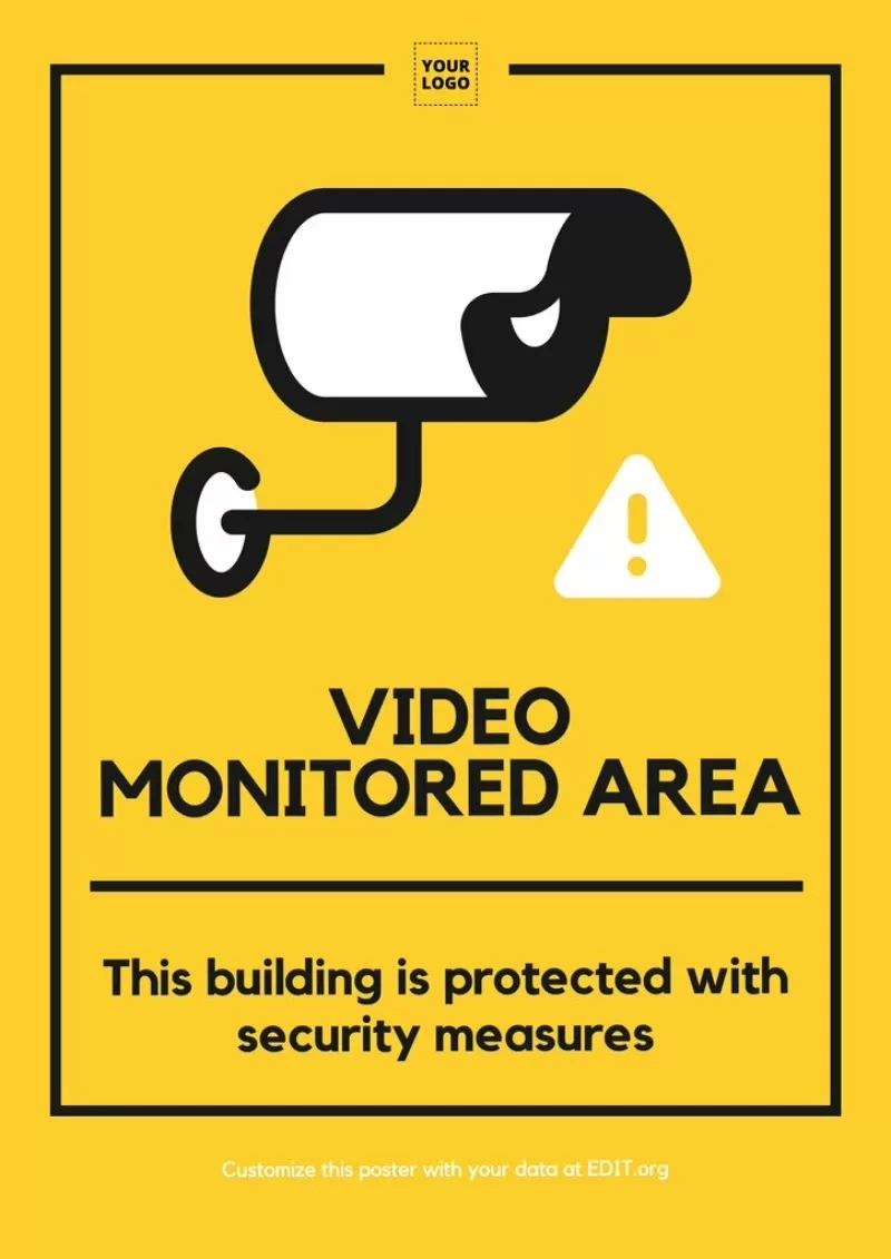 Signs Of Security Cameras & Video Surveillance Zone with Free Printable Security Camera Signs
