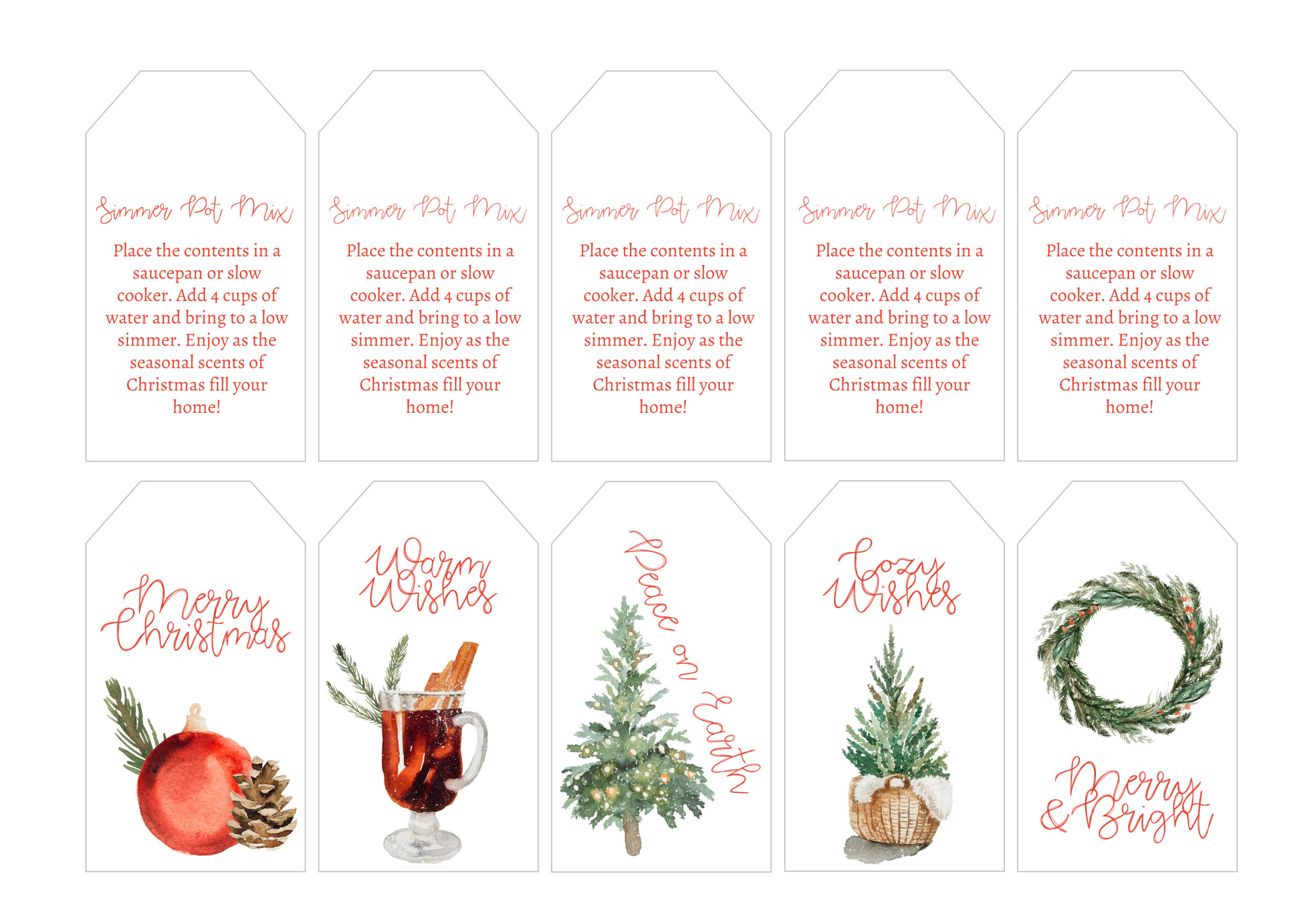 Simmer Pot Gift Tags Free throughout Free Printable Simmer Pot Tags