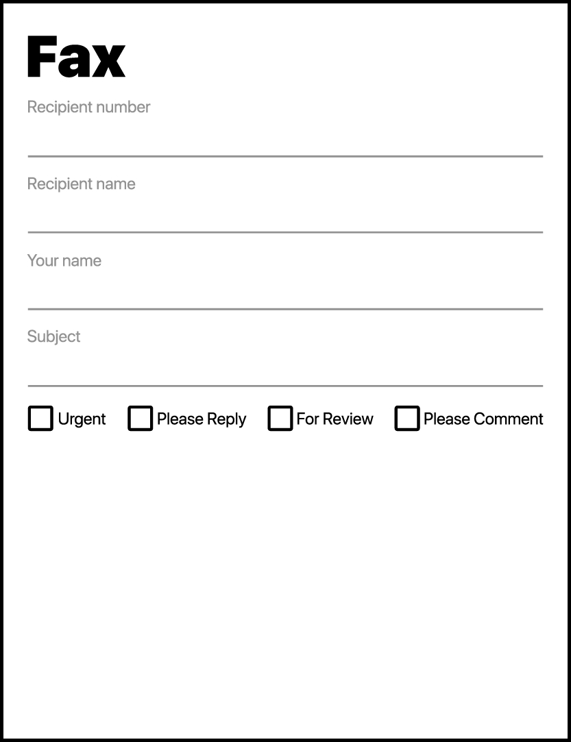 Simple Fax Cover Sheet Pdf Template in Printable Free Fax Cover Sheet