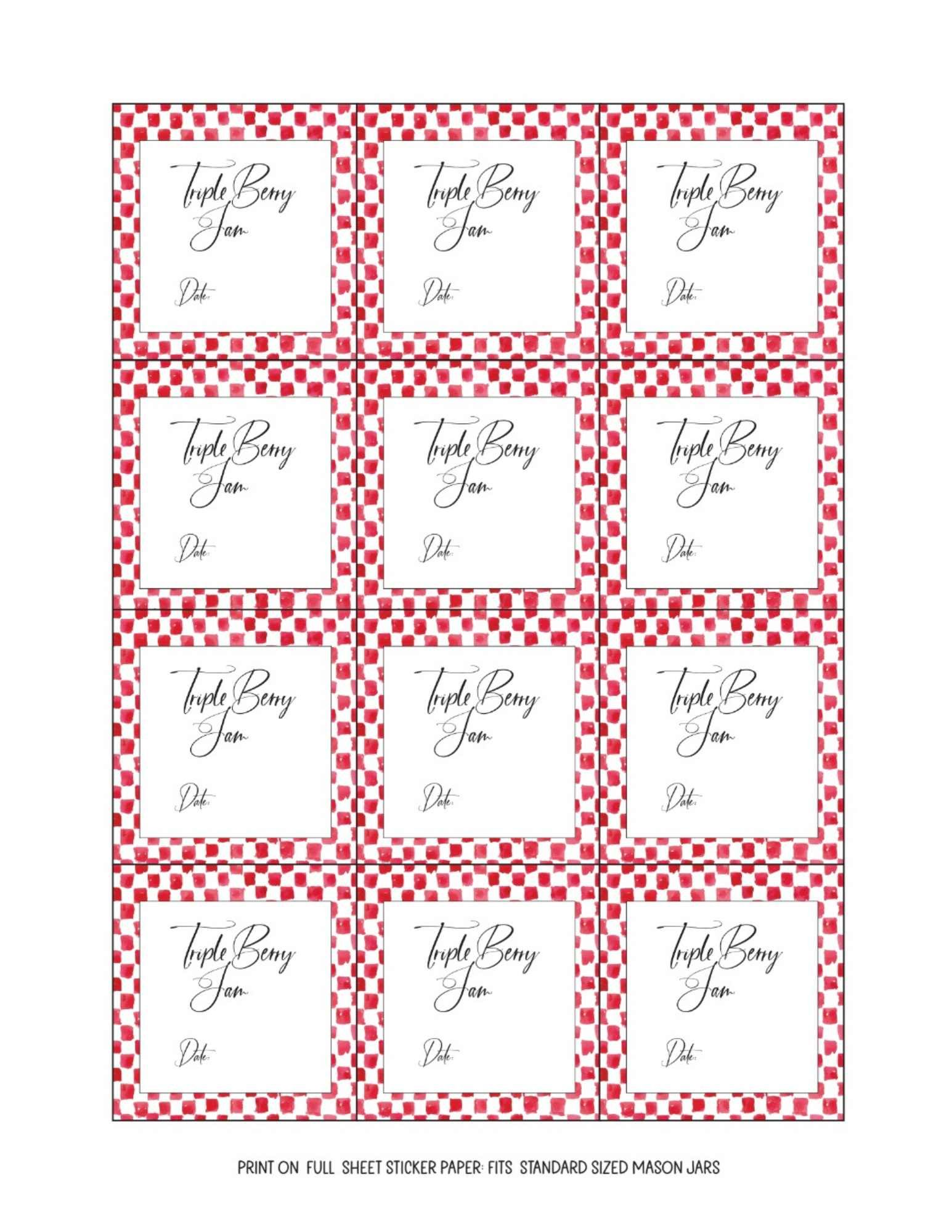 Simply Pretty Jam Jar Labels (Free Printable In 4 Styles) intended for Free Printable Labels For Jars