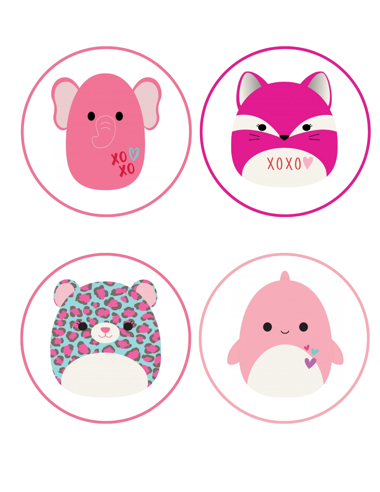 Squishmallow Cupcake Topper - Weißer Hintergrund - Etsy.de regarding Free Printable Squishmallow Cupcake Toppers