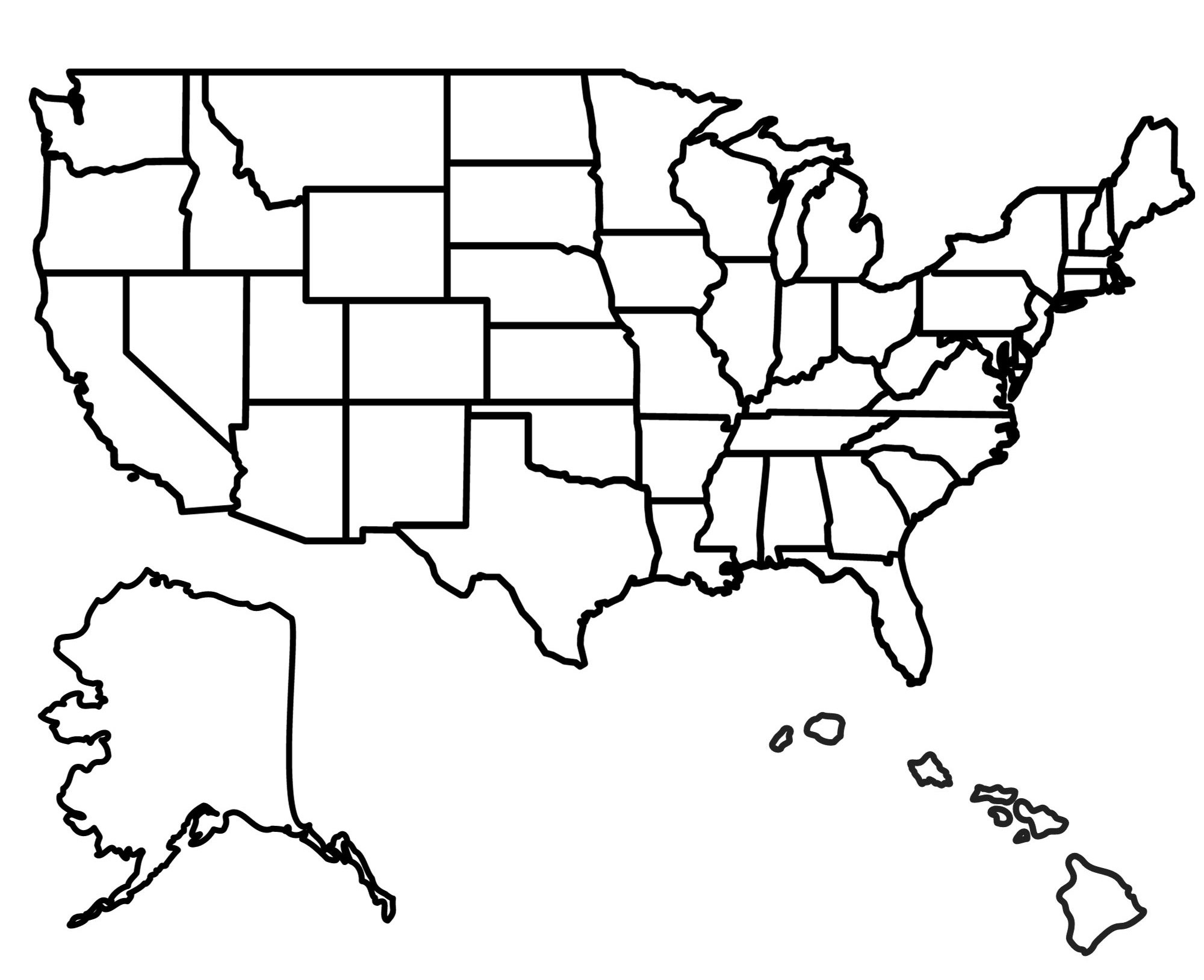 State Outlines: Blank Maps Of The 50 United States - Gis Geography with Full Page Printable Us Map