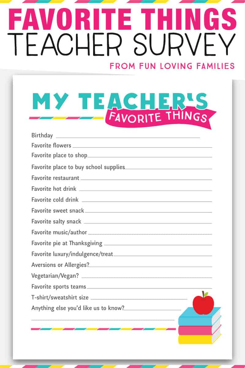 Teacher Favorite Things Form Free Printable - Printable Alphabet throughout Free Printable Teacher Favorite Things Form