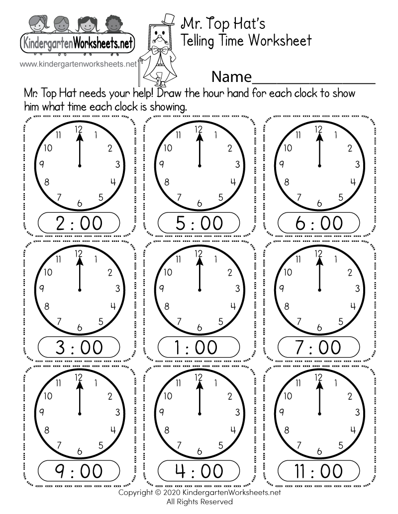 Telling Time Worksheet - Free Printable, Digital, & Pdf for Free Printable Worksheets For Telling Time