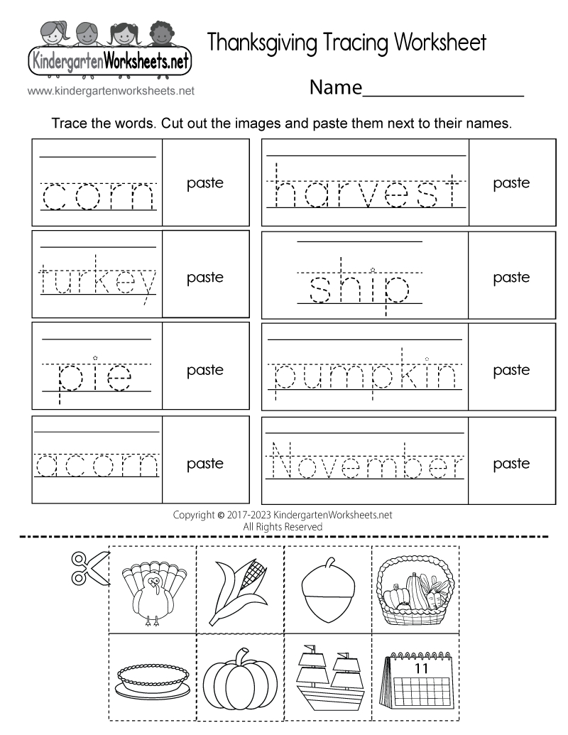 Thanksgiving Tracing Worksheet - Free Printable, Digital, & Pdf with regard to Free Printable Worksheets On Thanksgiving