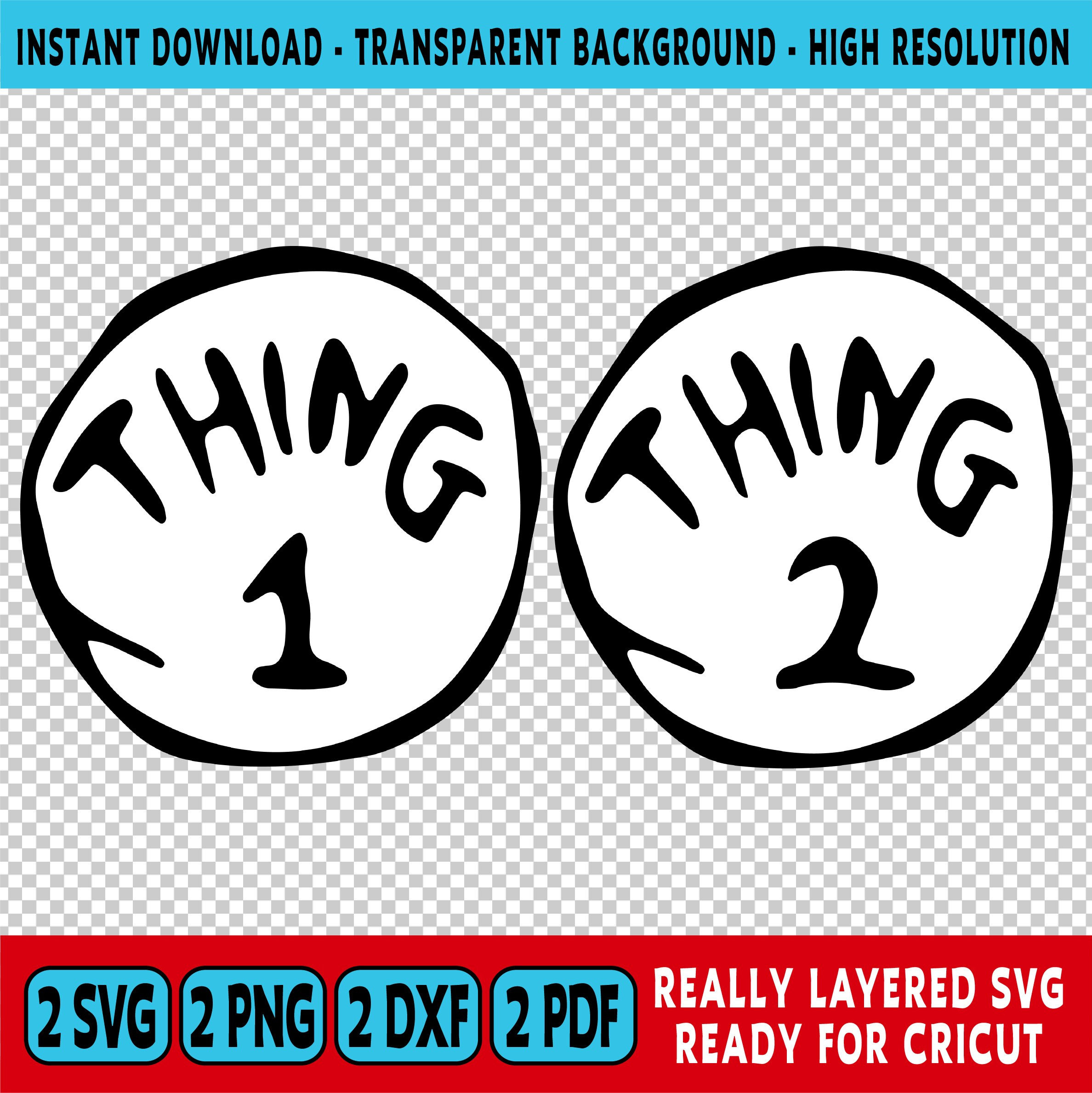 Thing One Thing Two Svg - Etsy for Thing One And Thing Two Logo Printable