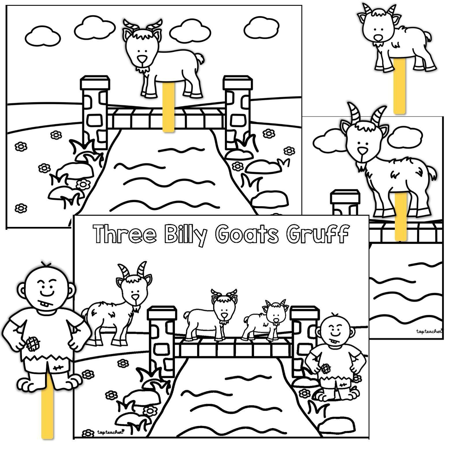 Three Billy Goats Gruff Puppet Retell Booklet - Top Teacher with regard to Three Billy Goats Gruff Printables