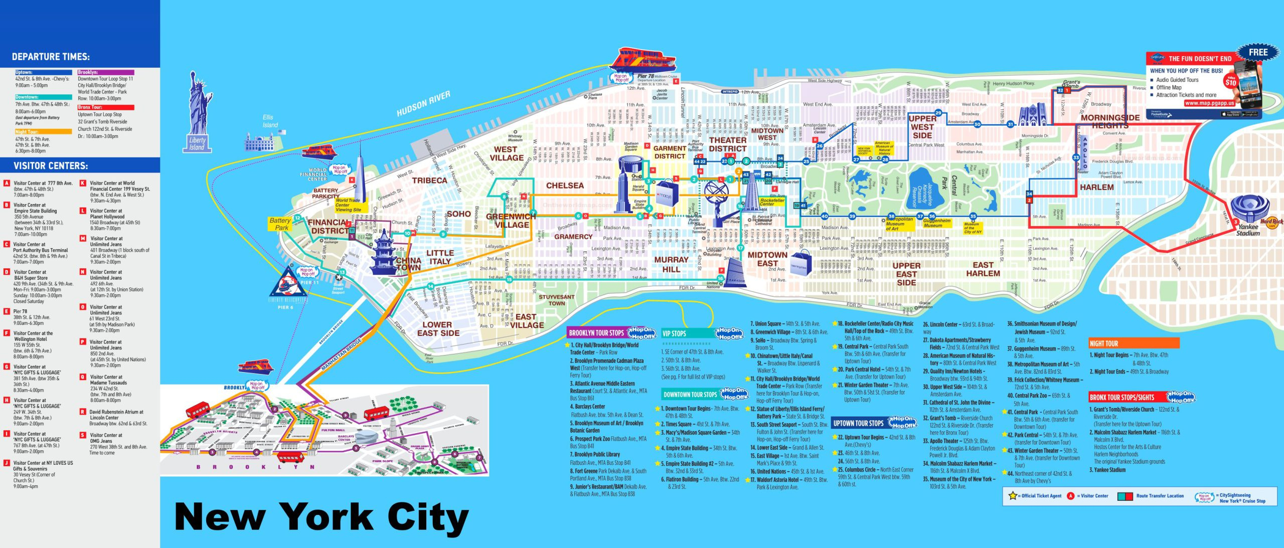 Tourist Map Guide Of New York City, Usa - Holiday Landmark within Tourist Map of New York Printable