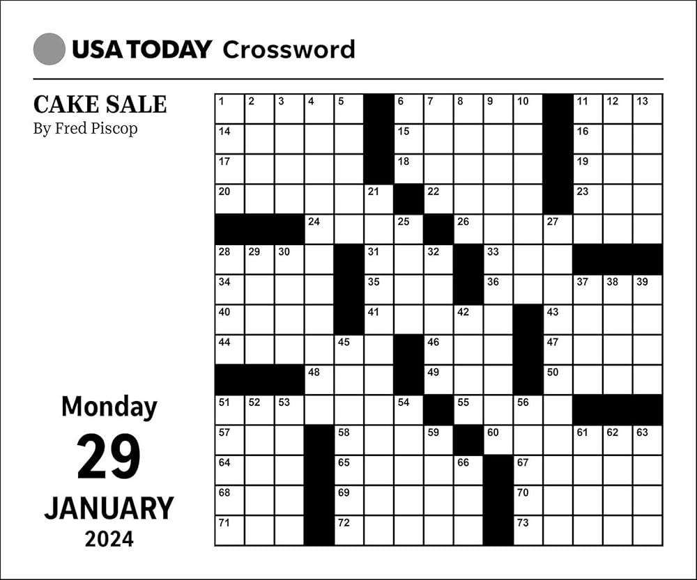 Usa Today Crossword 2024 Day-To-Day Calendar: Usa Today within Crossword Puzzle USA Today Printable