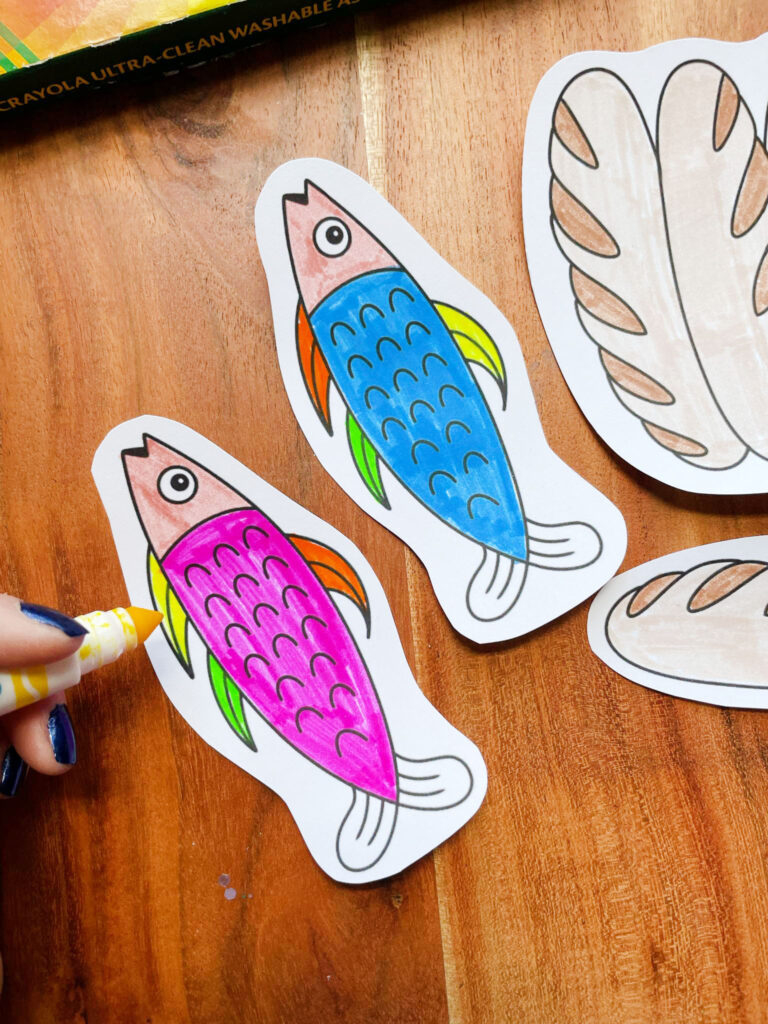 Vbs Loaves & Fishes Craft For Preschool (With Free Cutouts within Free Printable Loaves And Fishes Craft Activity