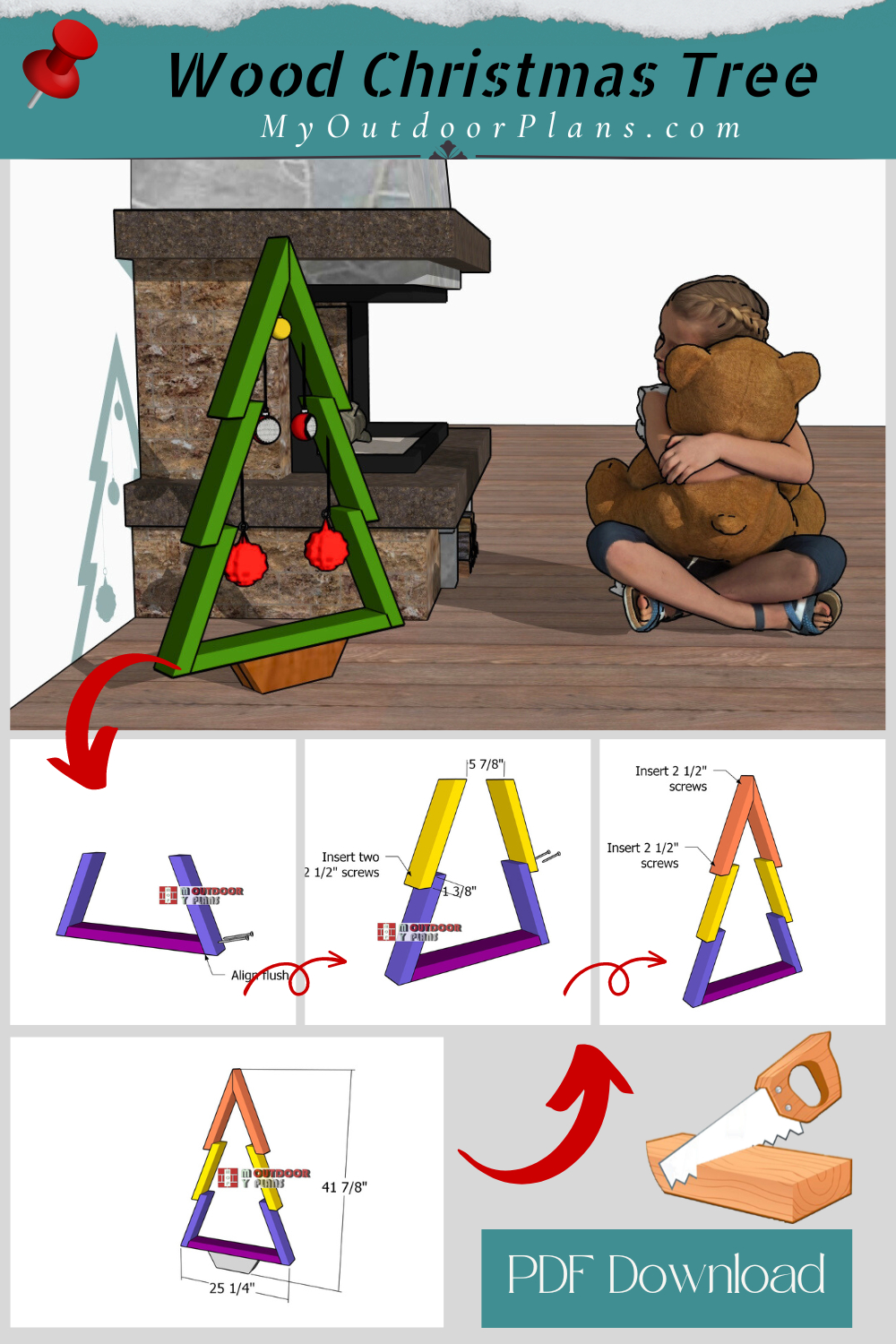 Wooden Christmas Tree – Free Plans | Myoutdoorplans within Free Printable 2x4 Christmas Tree Plans